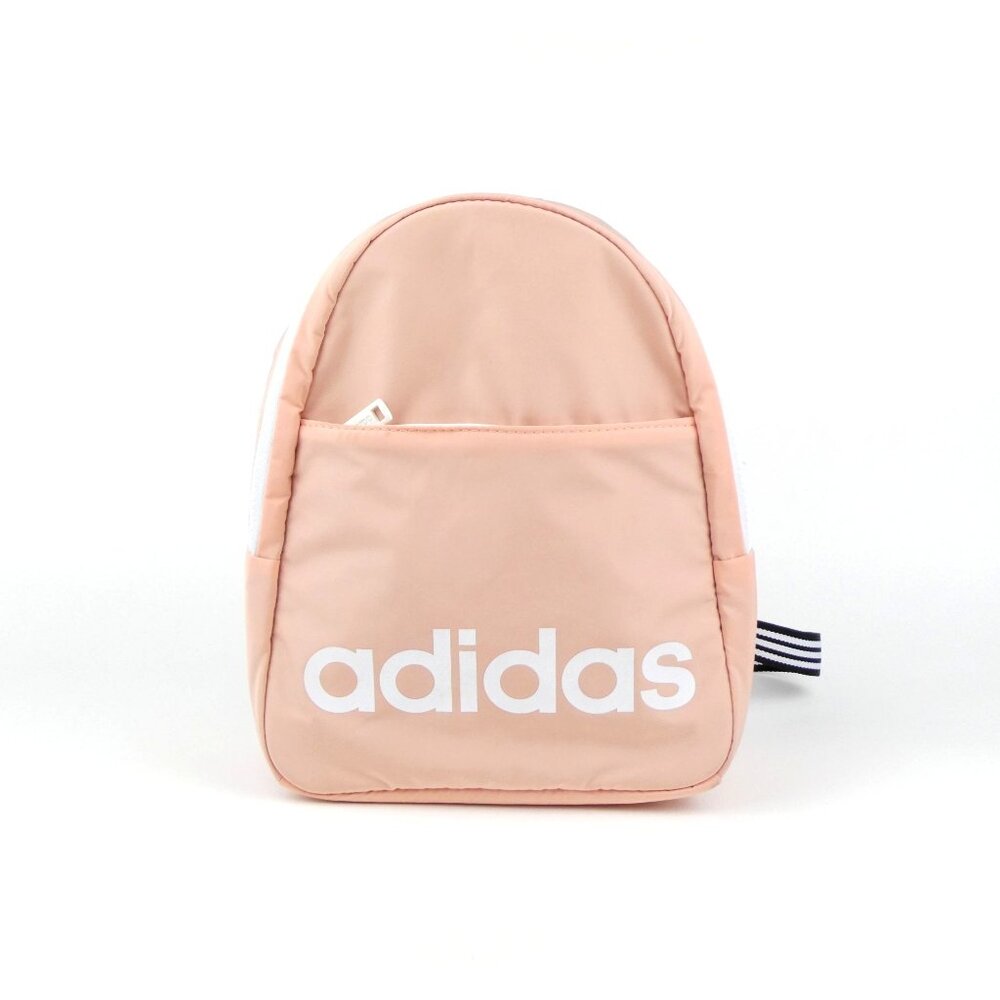Adidas Mini Peach Backpack With Striped Straps